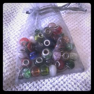 “Pandora” TYPE, murano glass look glass beads